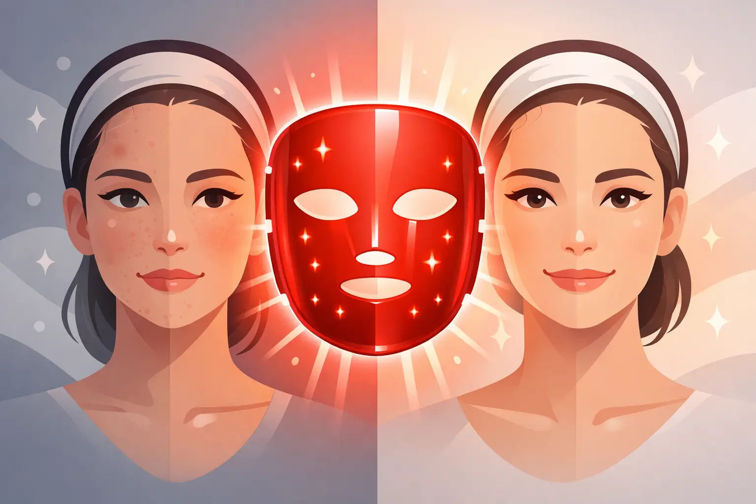 Red Light Mask Before After Results