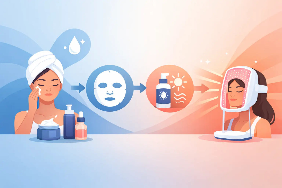 LED Skincare Routine Order: The Right Sequence