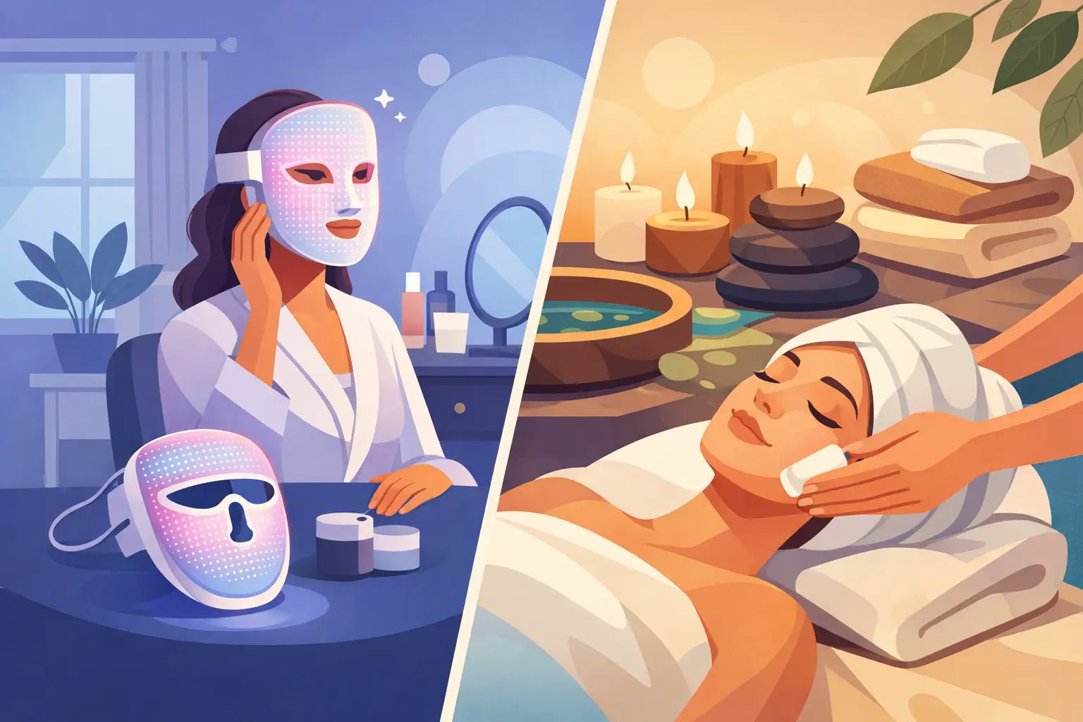 At Home LED vs Spa: What Actually Wins?