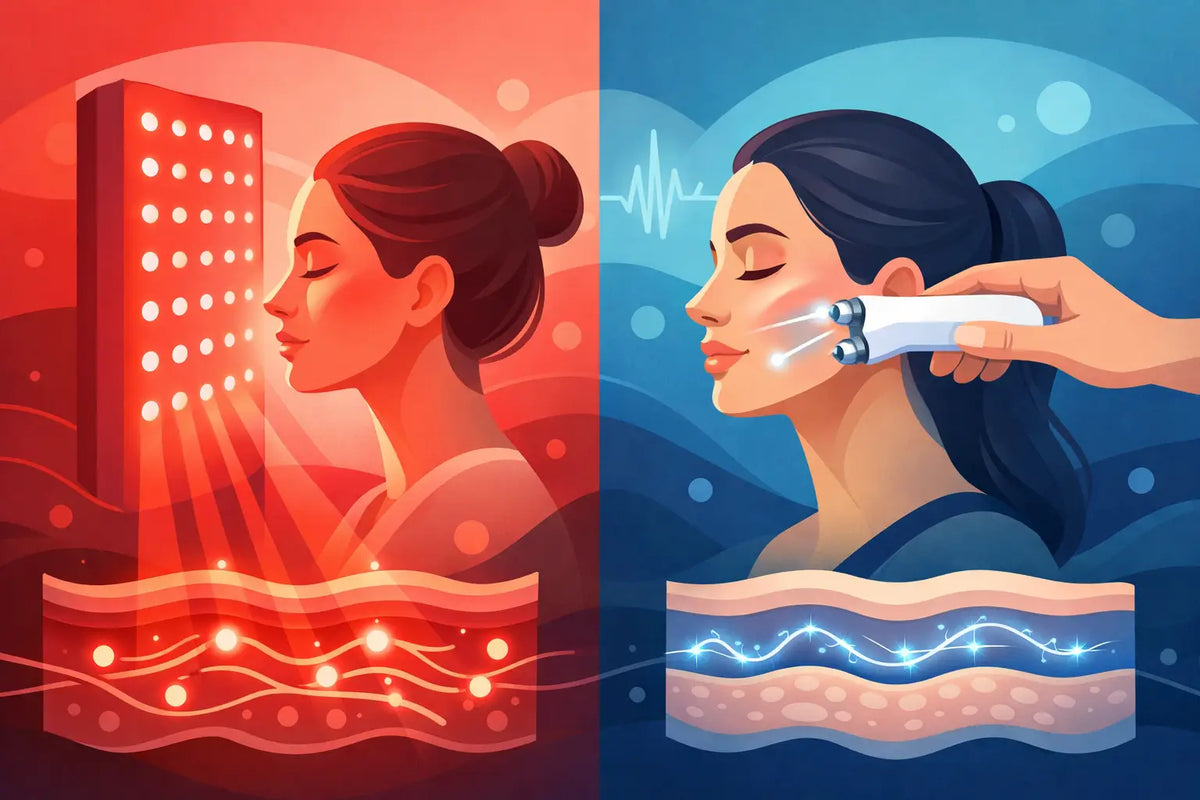 Red Light Therapy vs Microcurrent